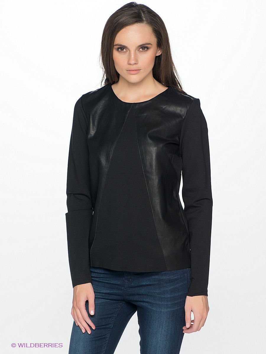 Кожаная кофта