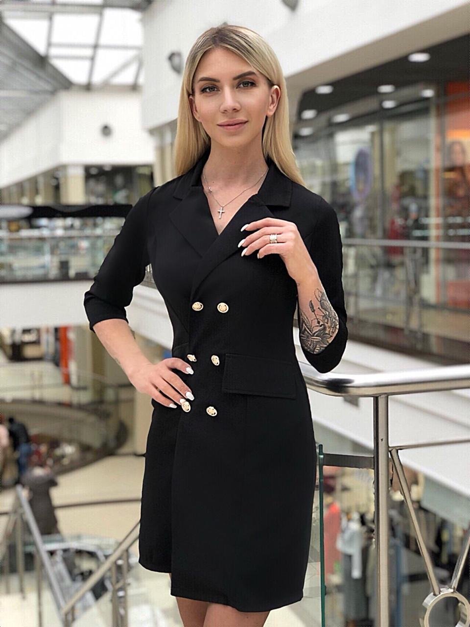 Черное платье пиджак образы