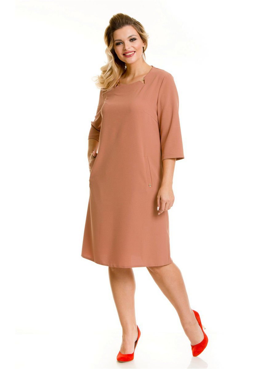 Платье а-силуэта для полных женщин