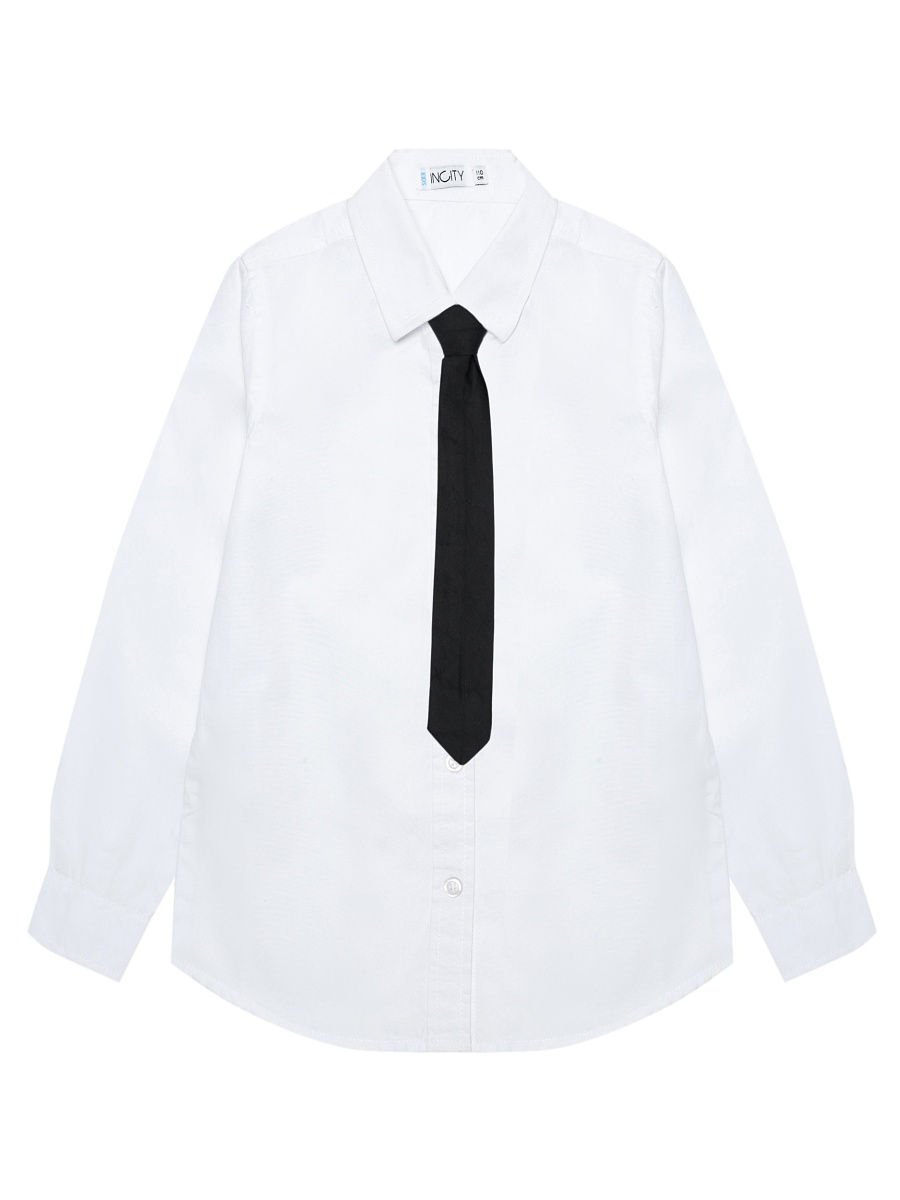Белая рубашка с галстуком для девочки
