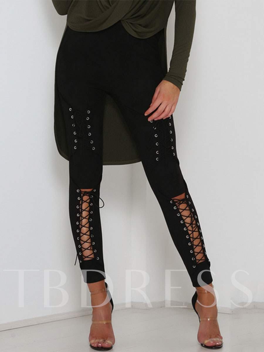 Кожаные штаны на шнуровке