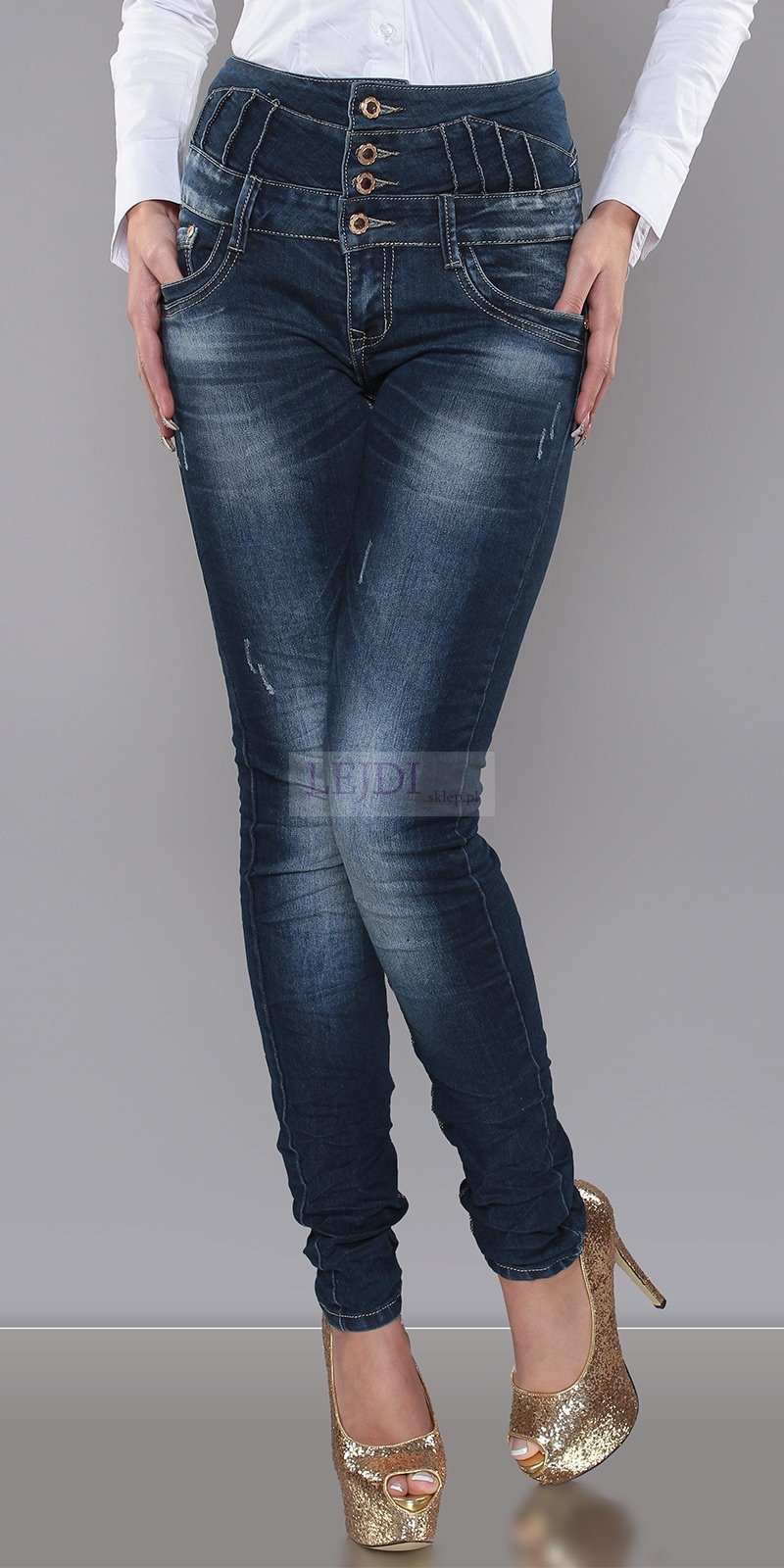 Джинсы с кокеткой