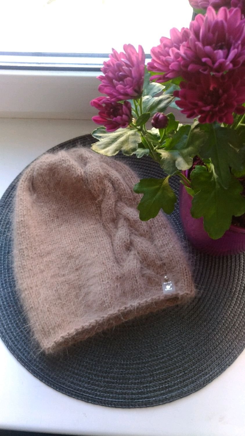 Шапочка бини, пух норки