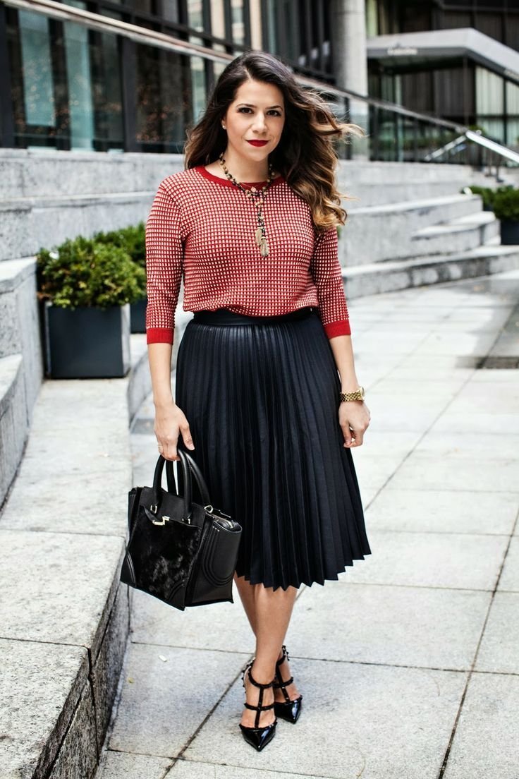 Плиссированная юбка на полных девушках