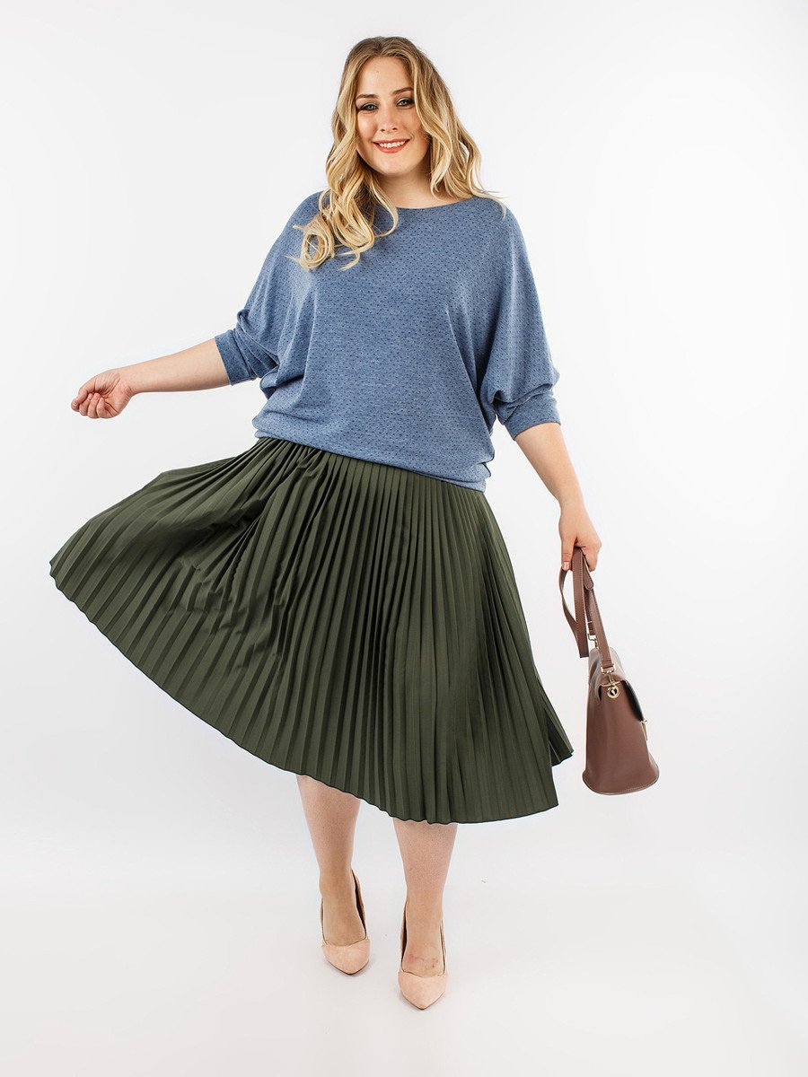 Юбка плиссе для полных с чем носить