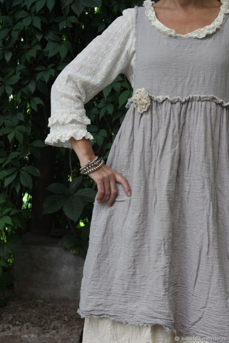 Льняное платье