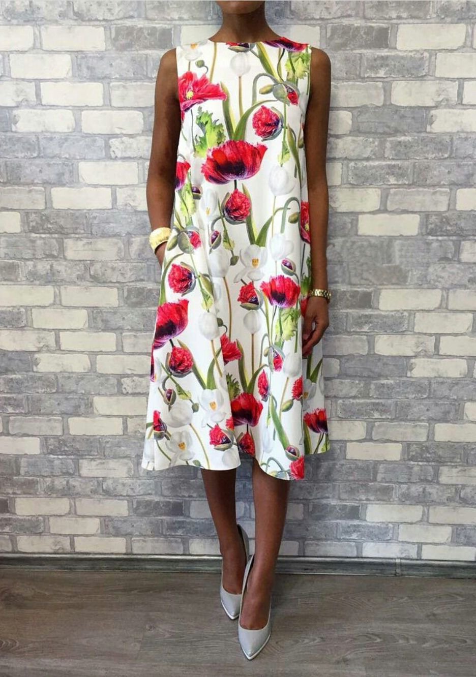 Платье с цветами Эстетика