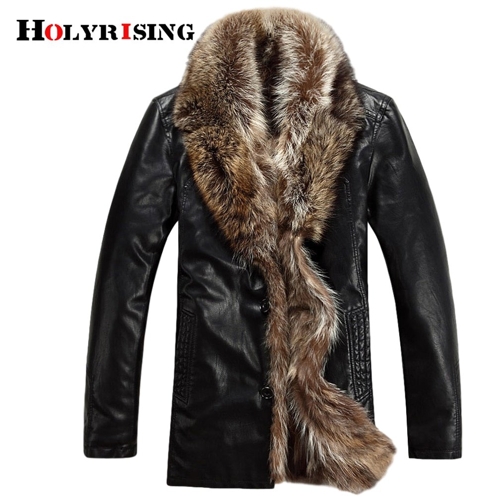 Брутальная дубленка с мехом волка