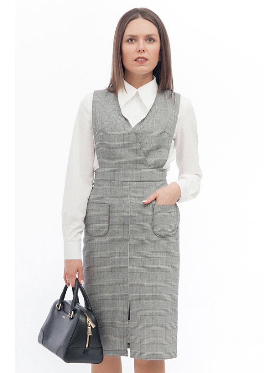 Модели сарафанов для офиса фото из костюмной ткани