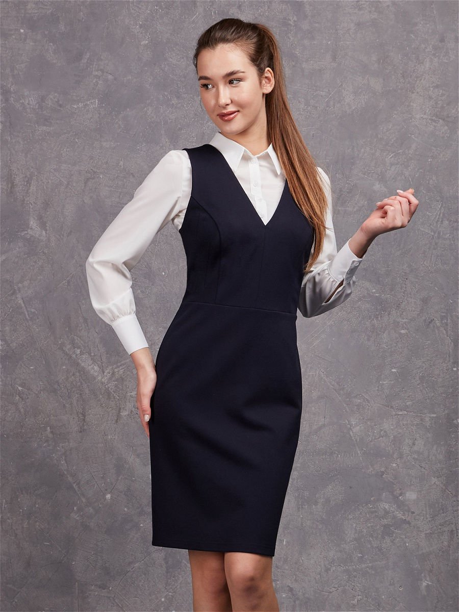 Офисный сарафан под блузку