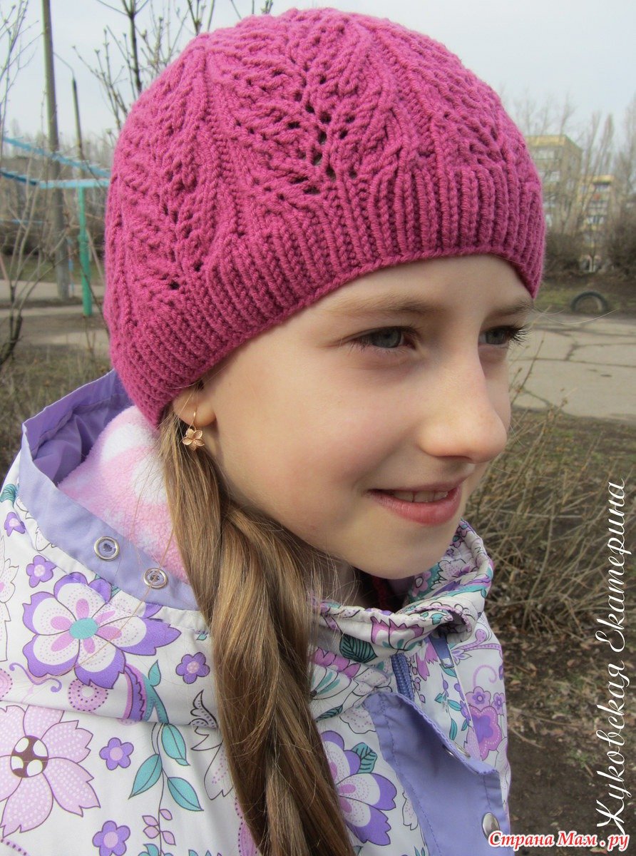 Детская шапочка спицами для начинающих