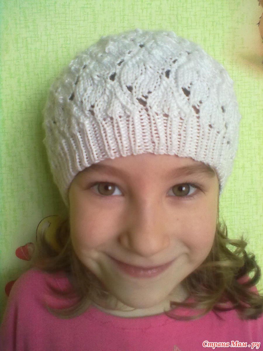 Береты с поперечной вязкой