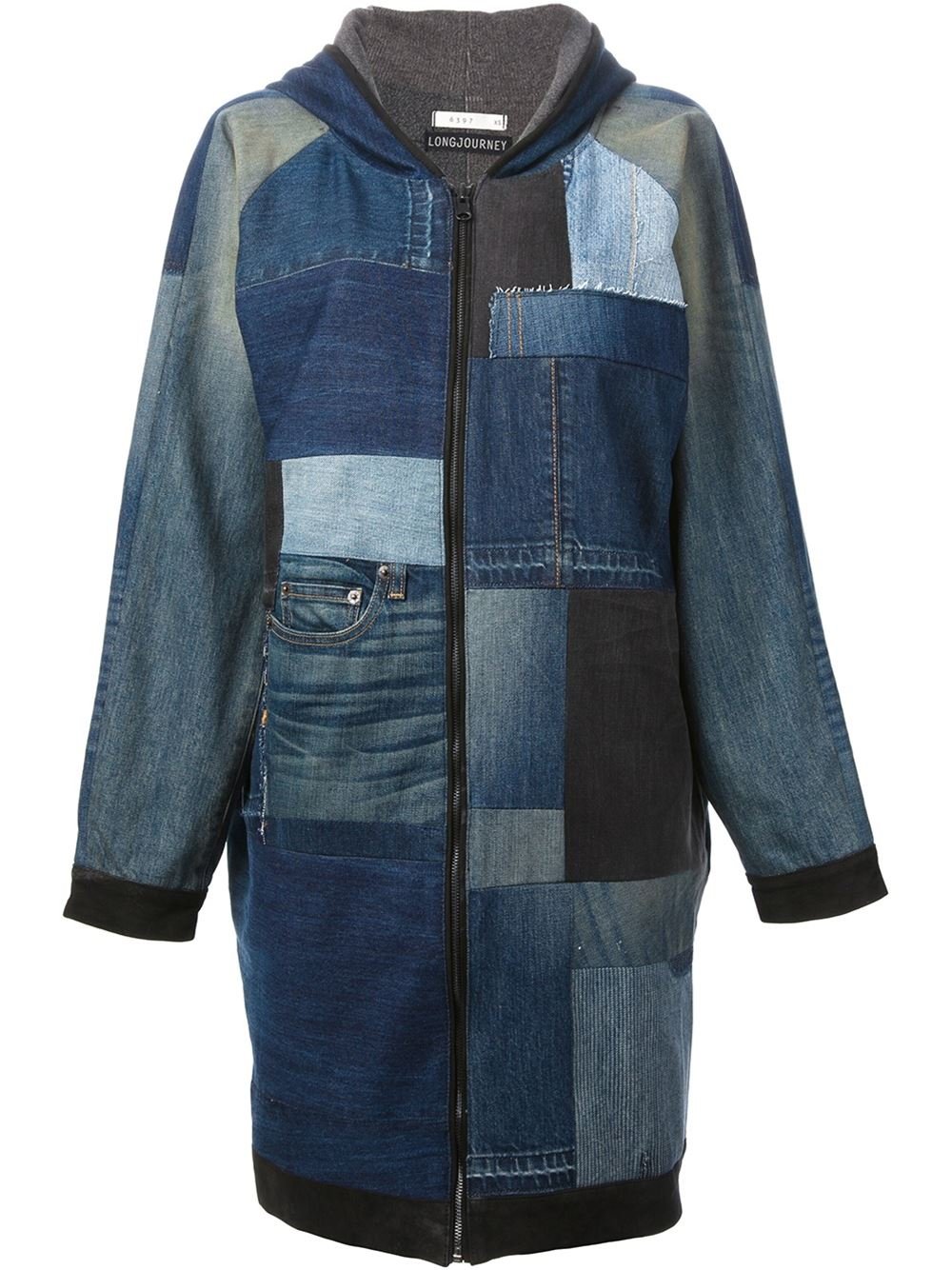 Пальто из старых джинсов