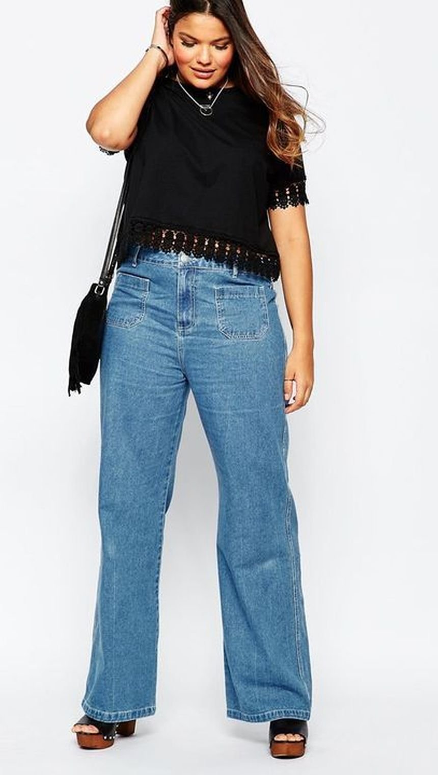 Only широкие черные брюки