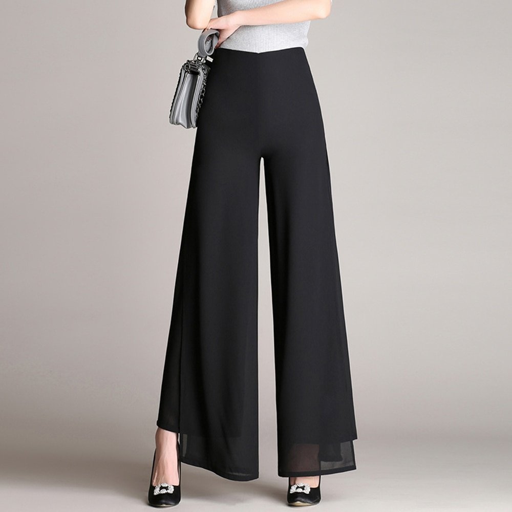 Брюки клеш с высокой посадкой