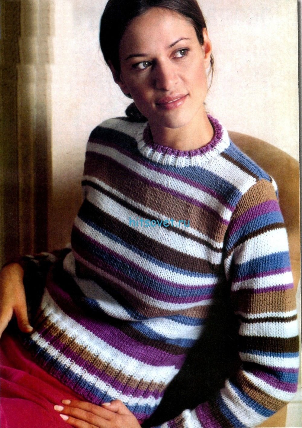 Полосатый пуловер Верена
