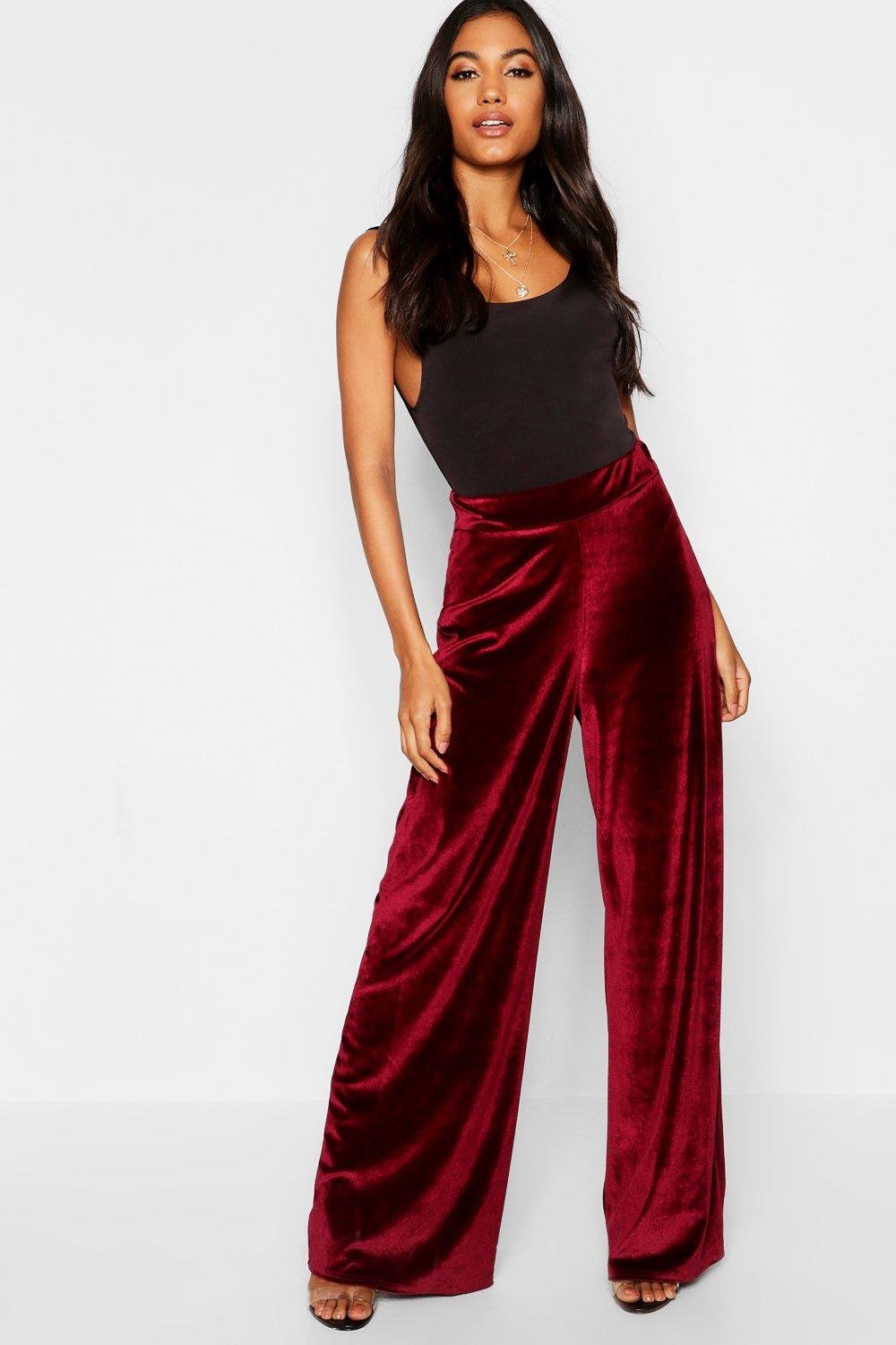 Бархатные штаны палаццо