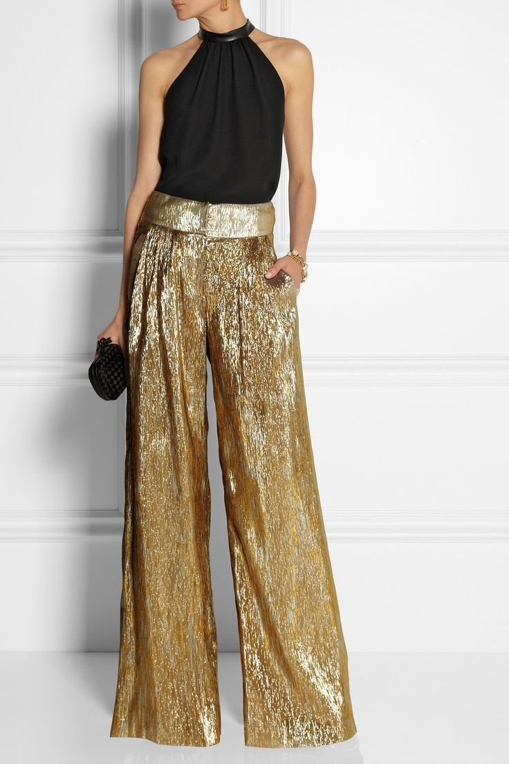 Брюки палаццо бархат