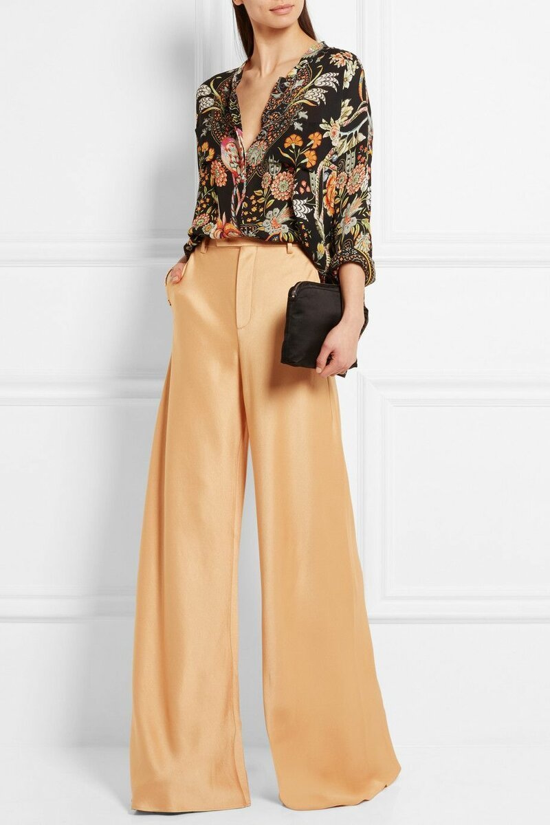 Брюки палаццо бордовые вельвет