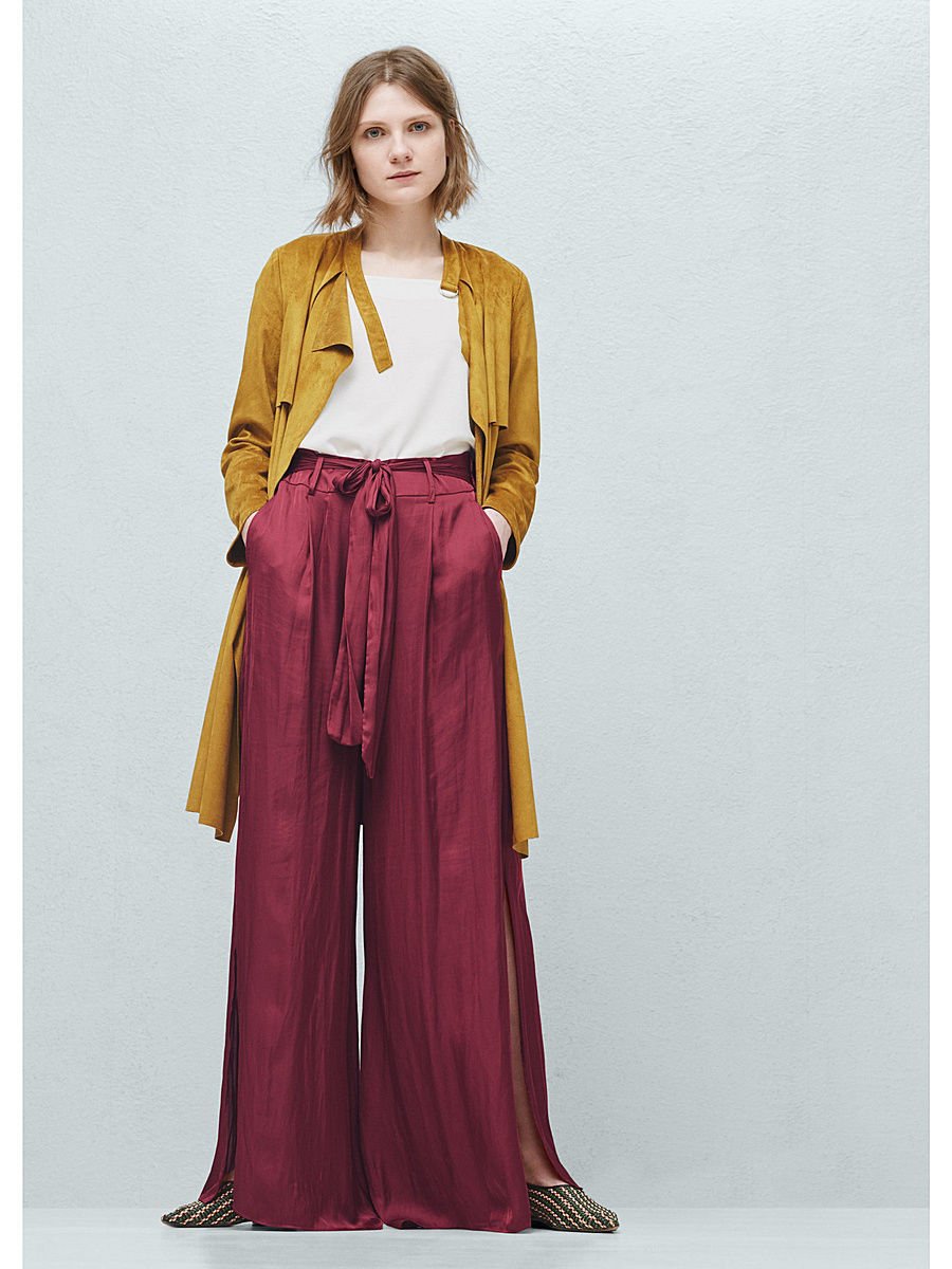 Брюки палаццо велюровые