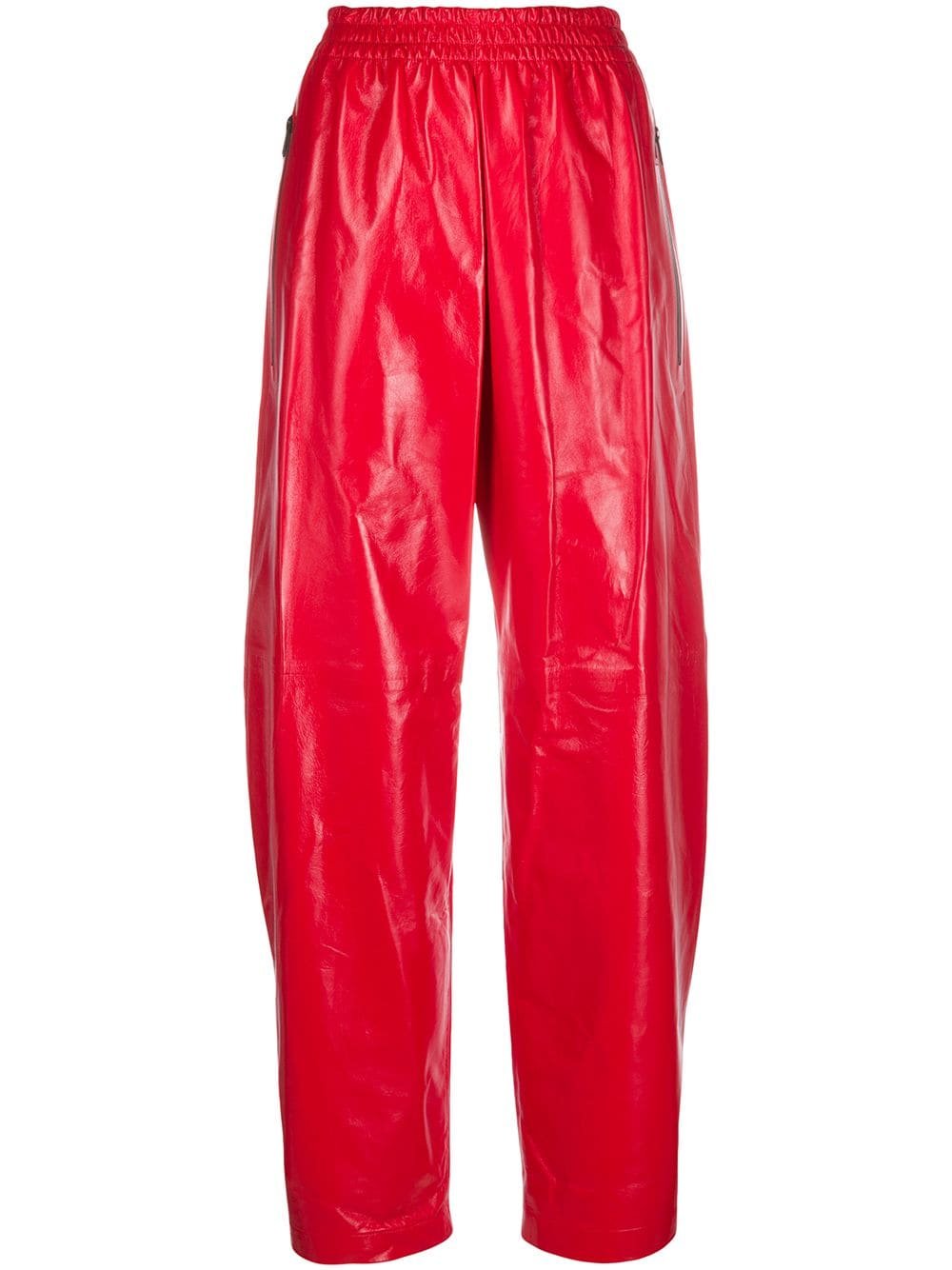 Красные лаковые штаны