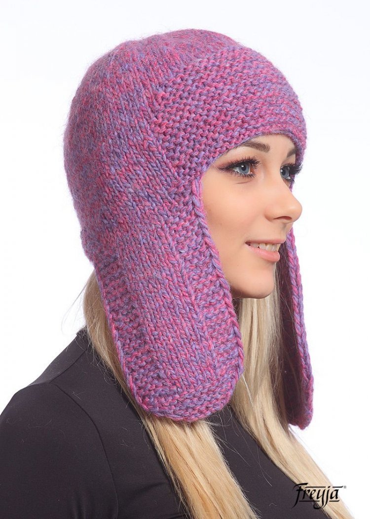 Вязаная шапка шлем летчика