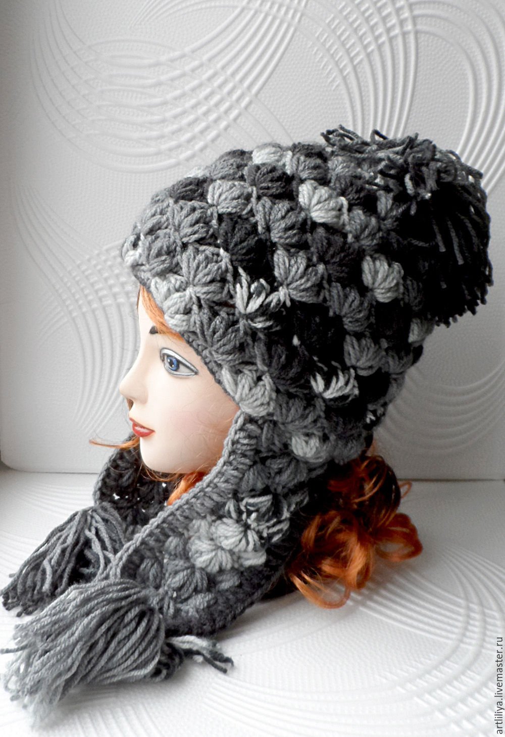 Вязание шапки ушанки спицами для женщин с описанием и схемами