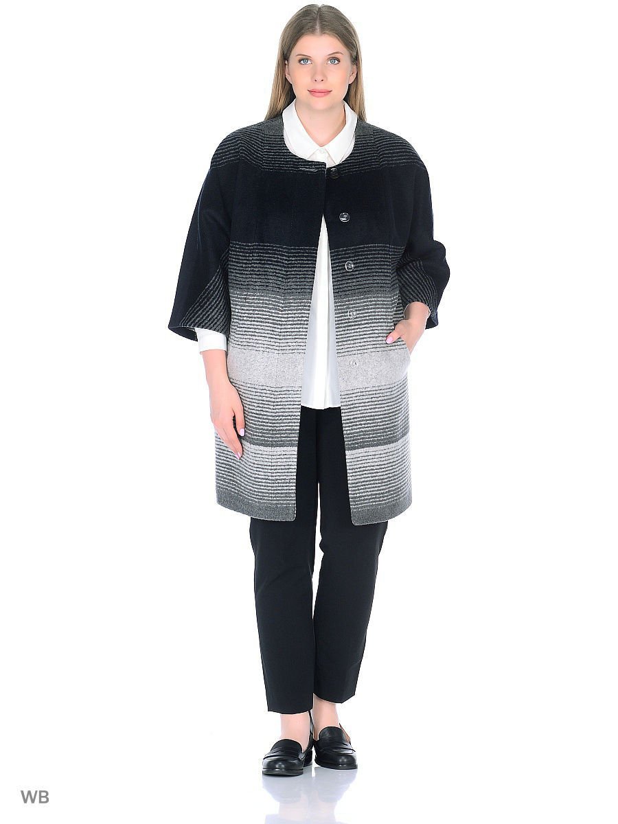 Trevery / зимнее длинное пальто трапеция, модель 56823а10