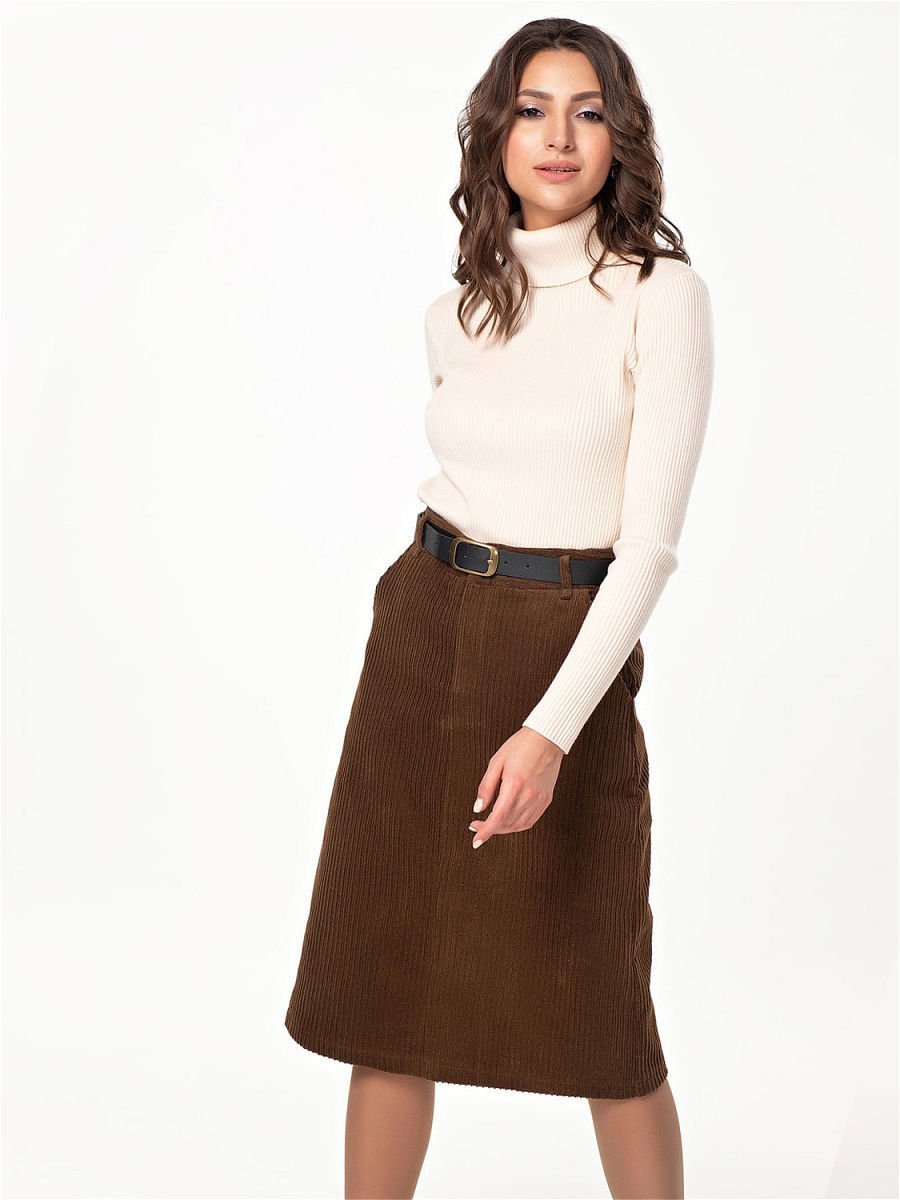 Замшевые сапоги с юбкой миди