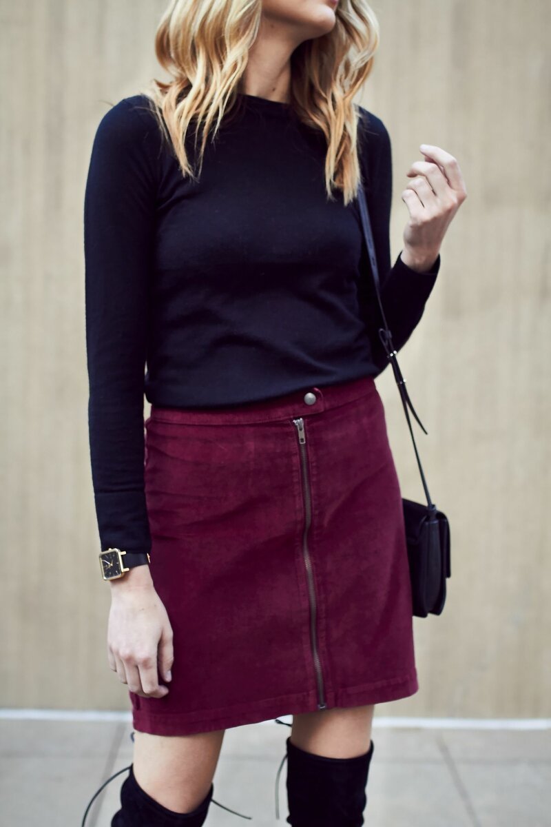 Велюровая юбка