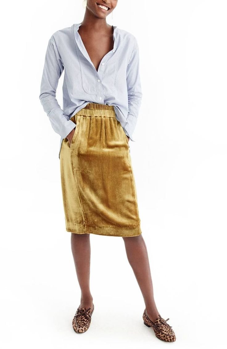 Образ с вельветовой юбкой