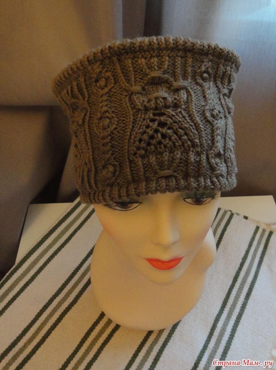 Вязаная шапка кубанка