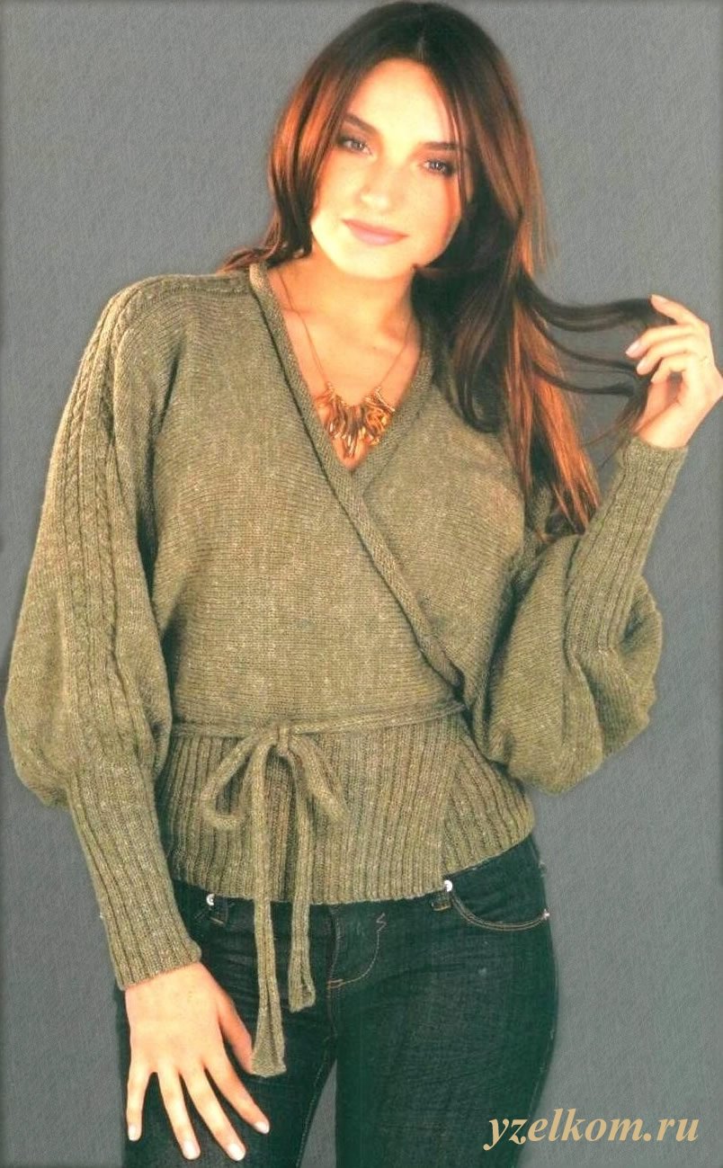 Кардиганы с запахом женские вязаные