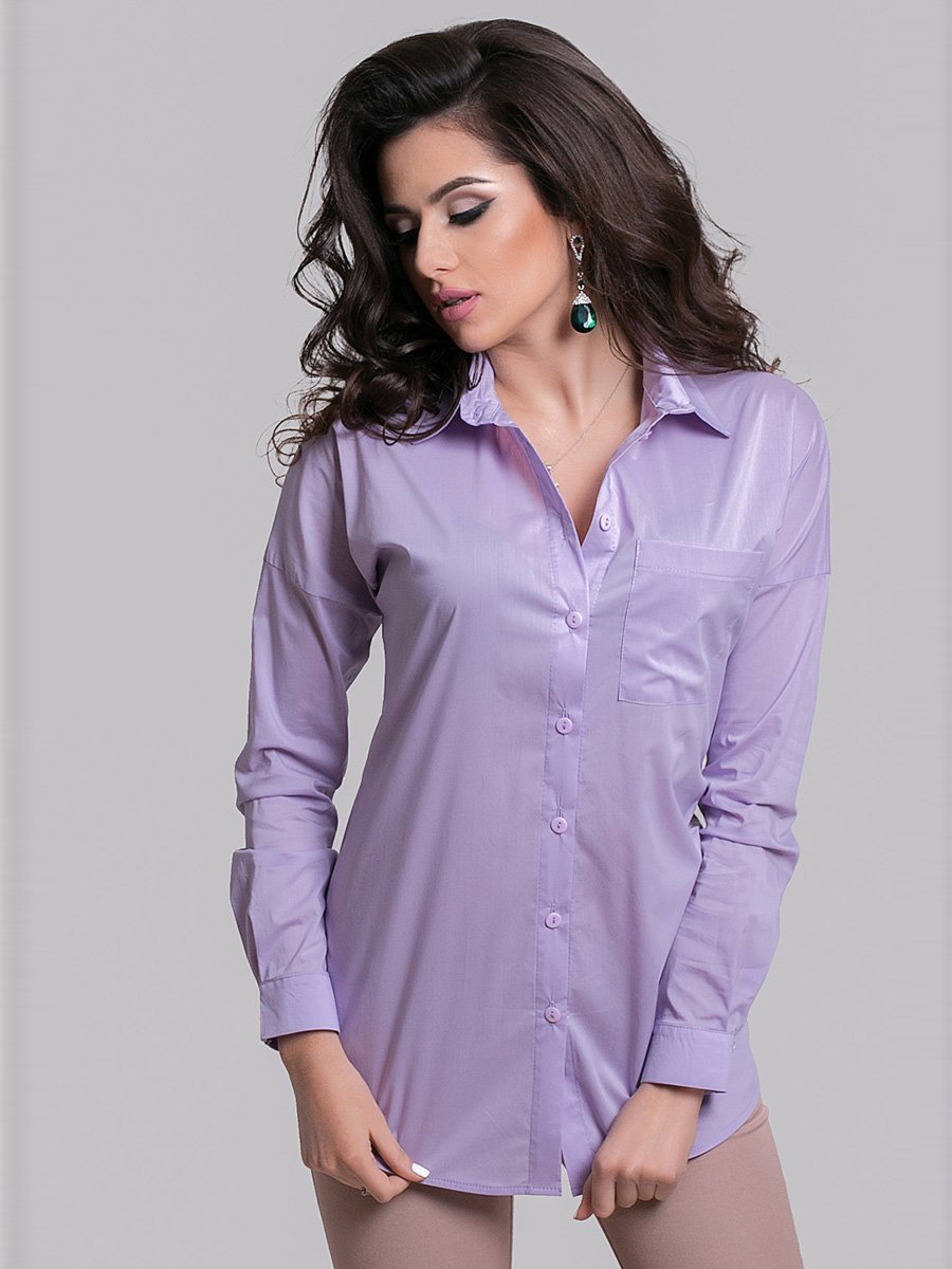 Фиолетовая рубашка женская