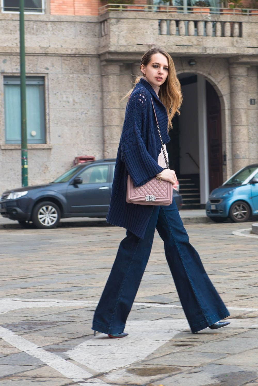 Верхняя одежда с широкими брюками