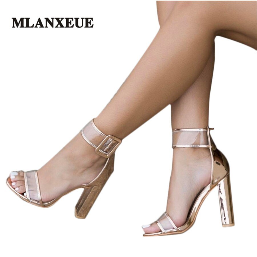 Ботинки с прозрачным каблуком