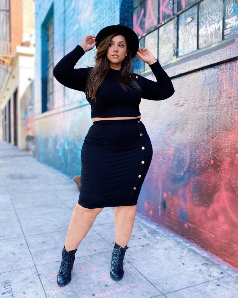 Прямая юбка карандаш для полных