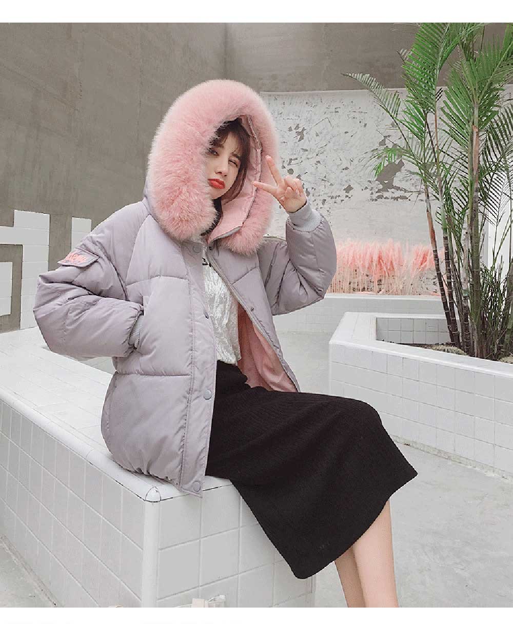 Парки с розовым мехом