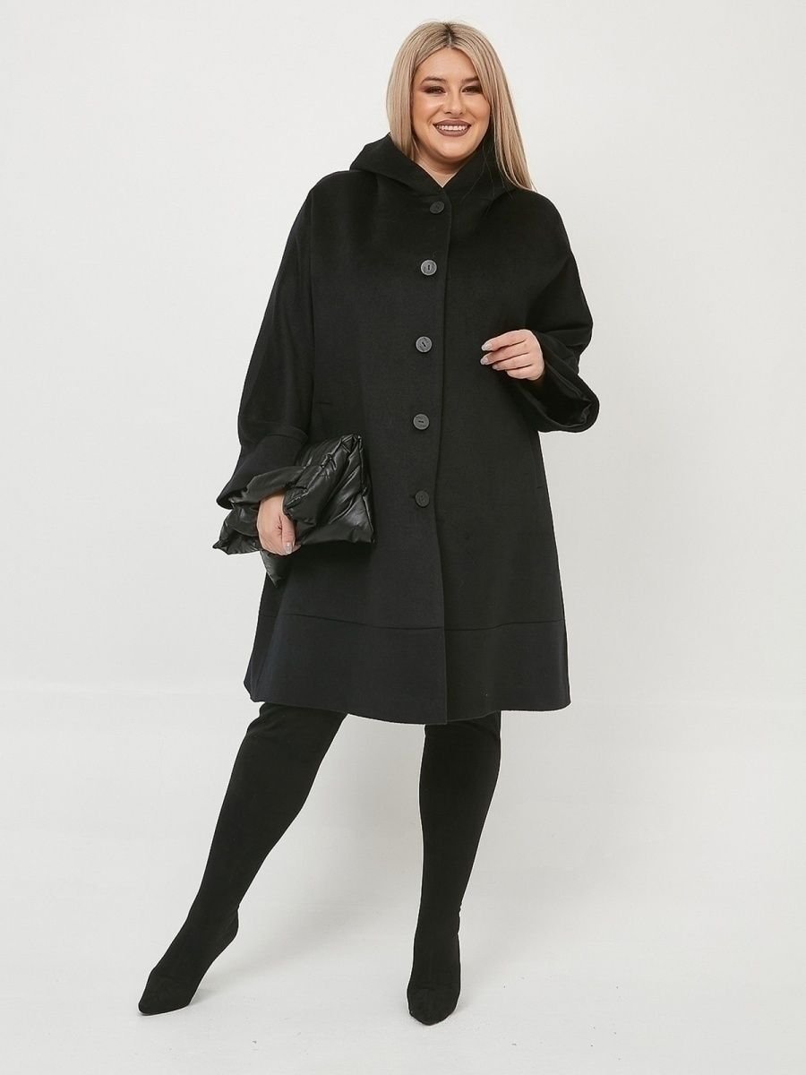 Пальто трапеция для полных