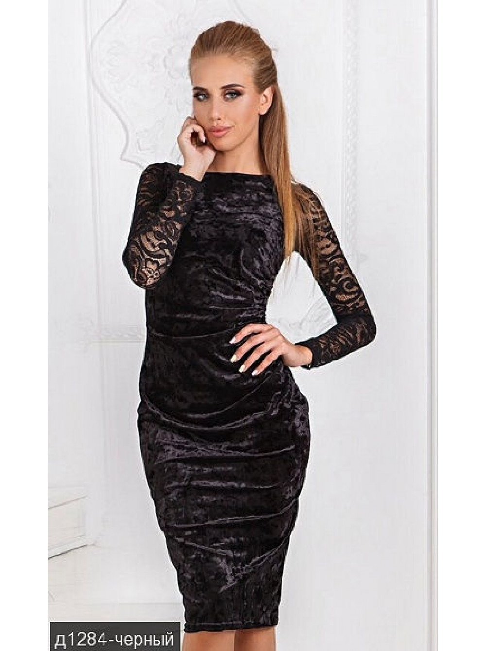 Платье из велюра