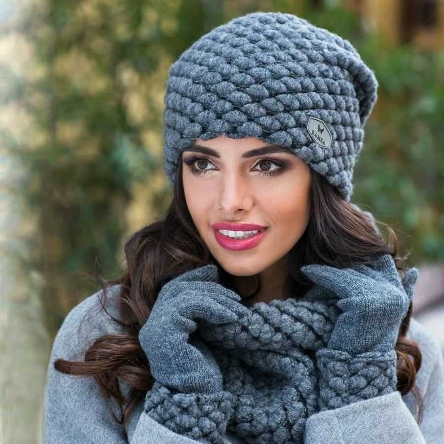 Шапка узором турецкая коса