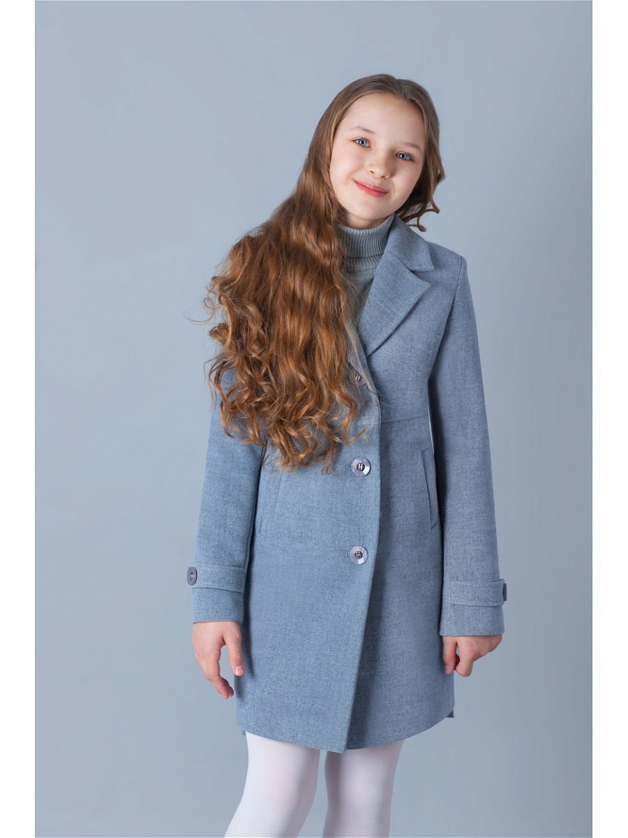 Пальто Baby Steen для девочек серое
