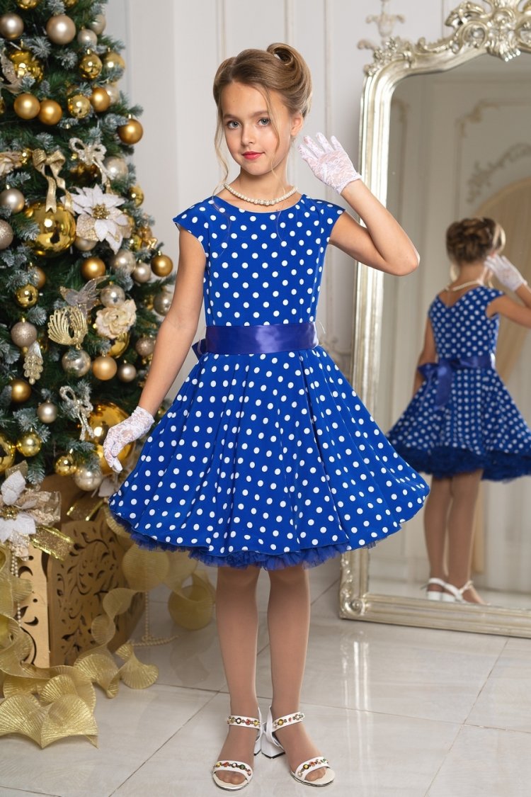 Стиляги платье красное в горох