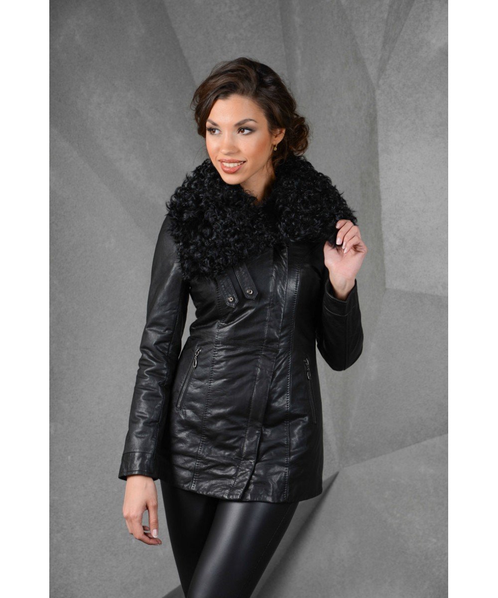 Кожаное пальто