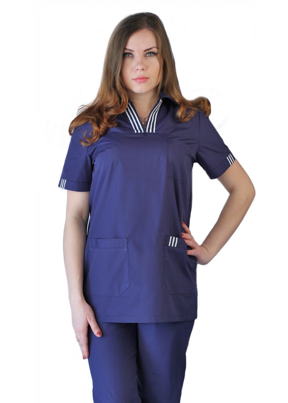 Фартук-сарафан лепесток (ТК.габардин), т.синий