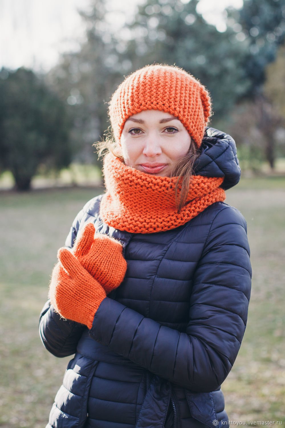 Шапка из плюшевой пряжи