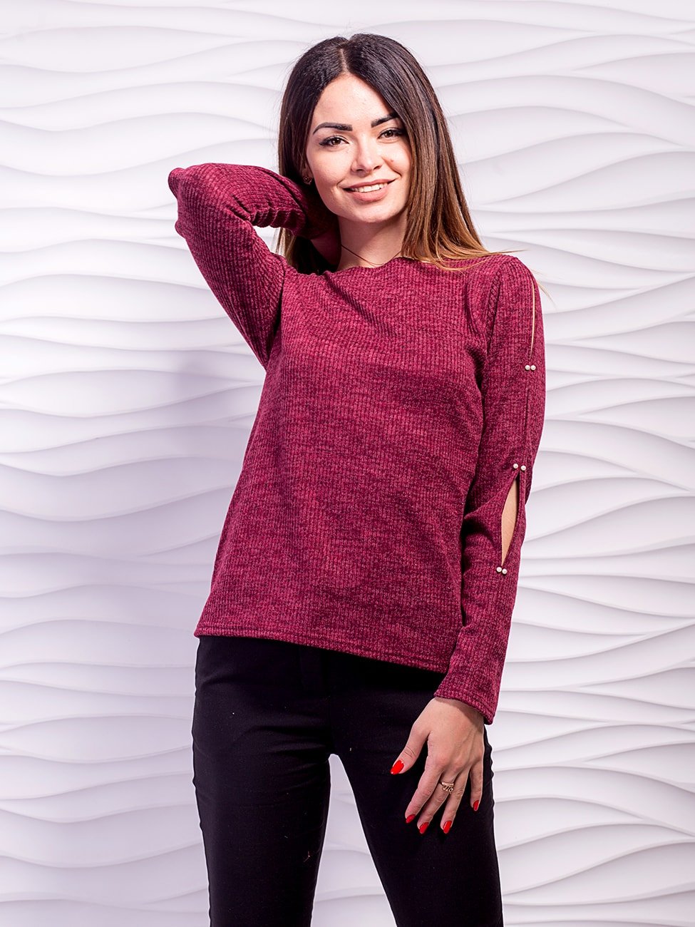Кофта бордовая женская