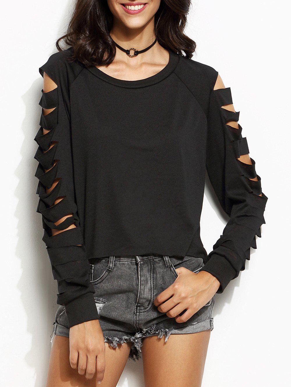 Блузка с прорезями на рукаве