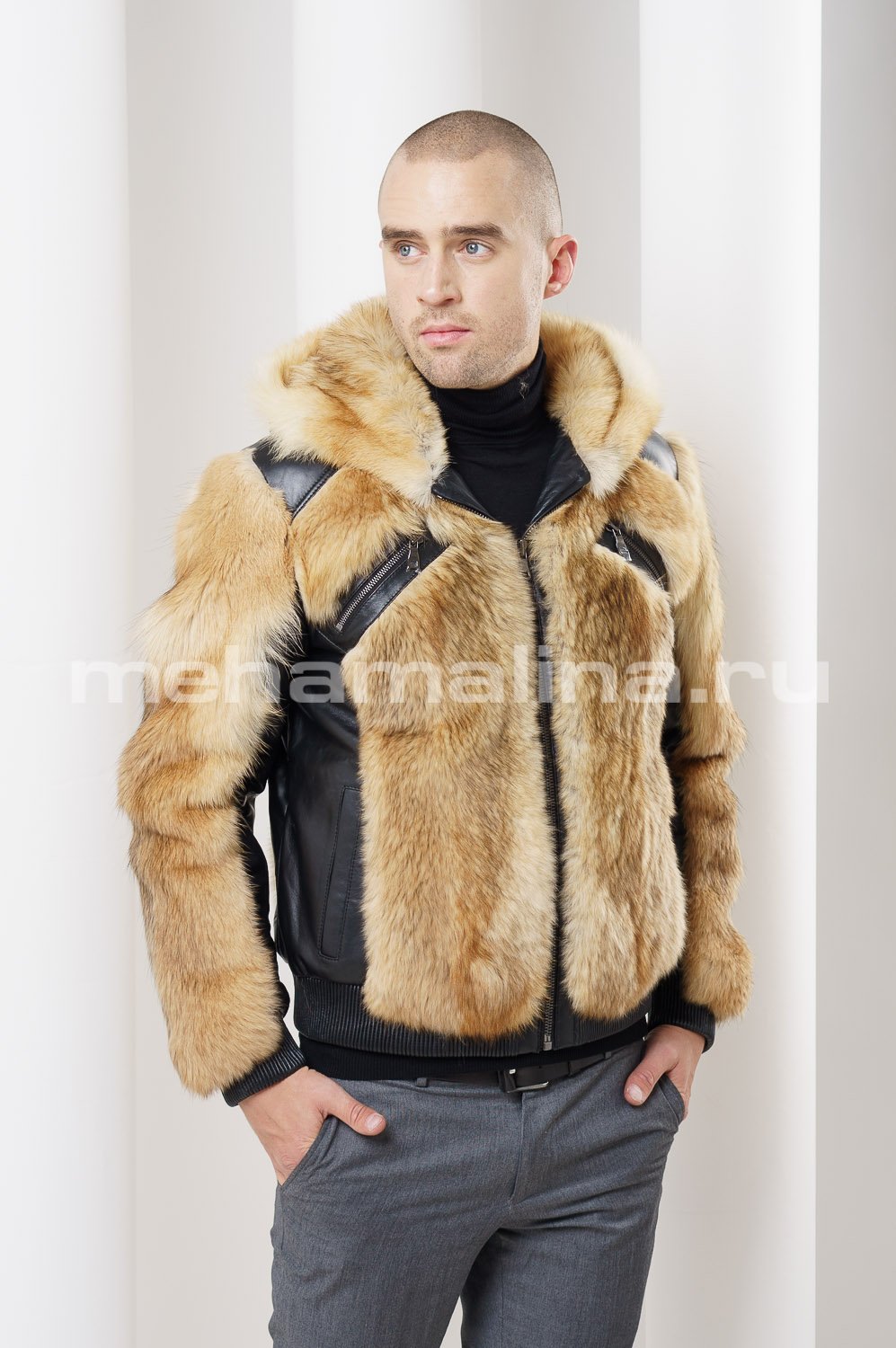Куртка Norton с мехом волка