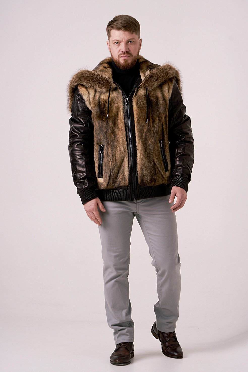 Кожаная дубленка балдинини мужская